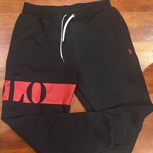 Polo by Ralph Lauren Black and Red Kids Joggers